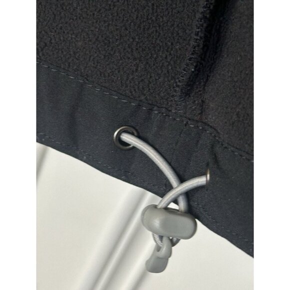 Eddie Bauer W's Size M Black Fleece Lined Softshell Full Zip Jacket Zip Pockets - Picture 12 of 16